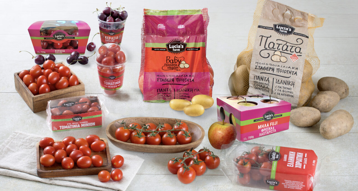 Lucia's Farm produce and packaged products